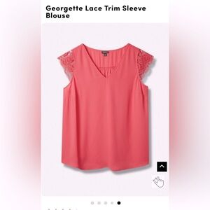 Torrid Georgette Lace trim sleeve blouse size 00